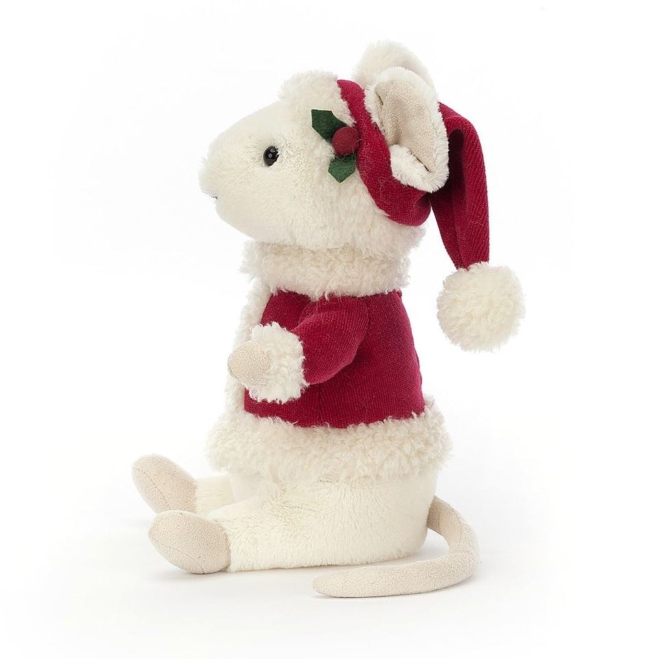 Plišasta igrača, Miška božična - JELLYCAT, 18 cm