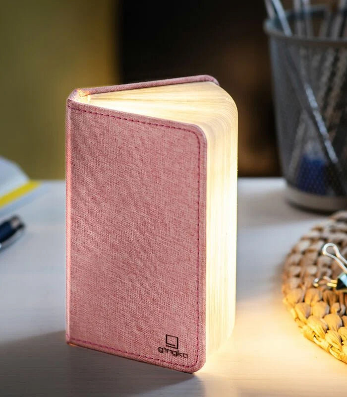Dekorativna lučka Gingko, majhna knjiga, roza