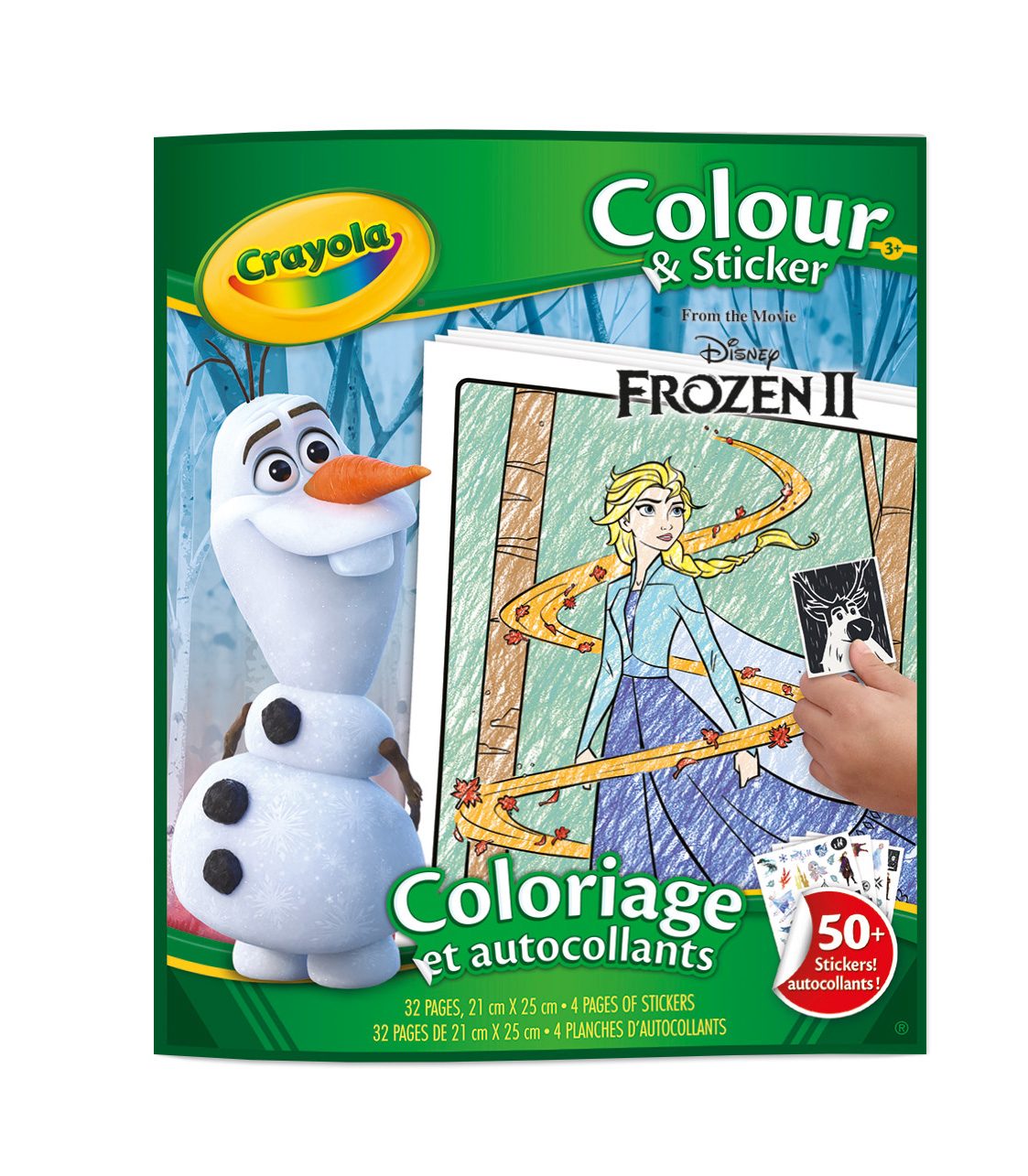 Pobarvanka z nalepkami Crayola, Frozen