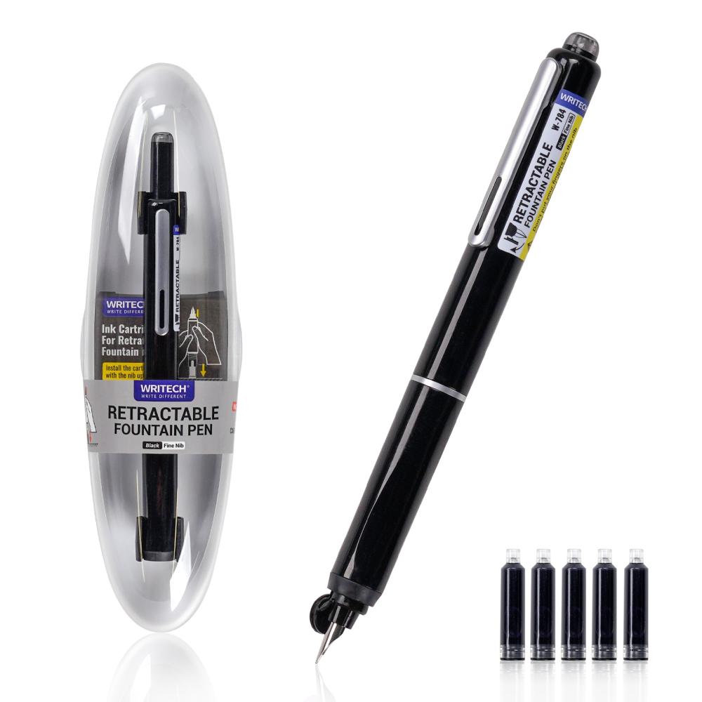 PERO NALIVNO WRITECH 260057 CLICK ČRNO+5 BOMBIC BL