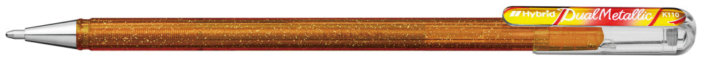 Roler Pentel K110-DXX dual zlat metalno zlat