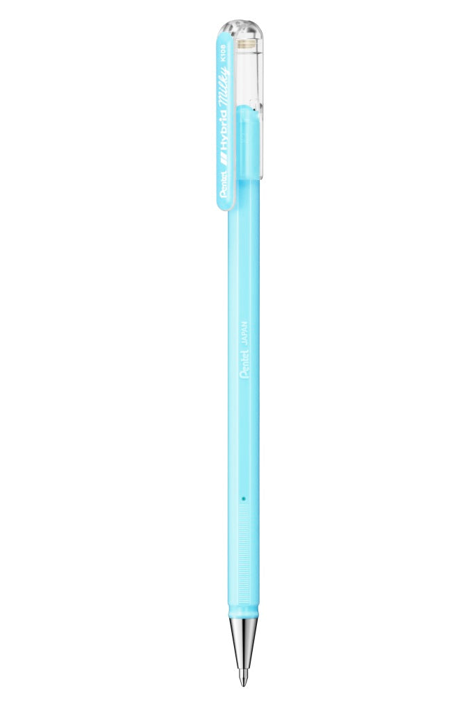 Roler Pentel K108-PS Hybrid Milky 0,8, pastelno moder