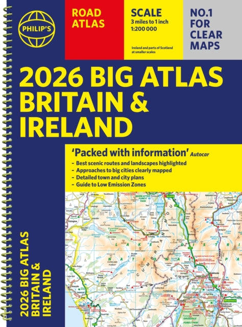 2026 Philip's Big Road Atlas of Britain & Ireland