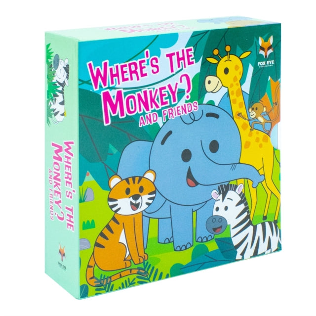 Where's The Monkey and Friends 4 Board Books Collection Set Age 0-5