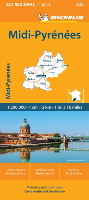 Midi-Pyrenees - Michelin Regional Map 525