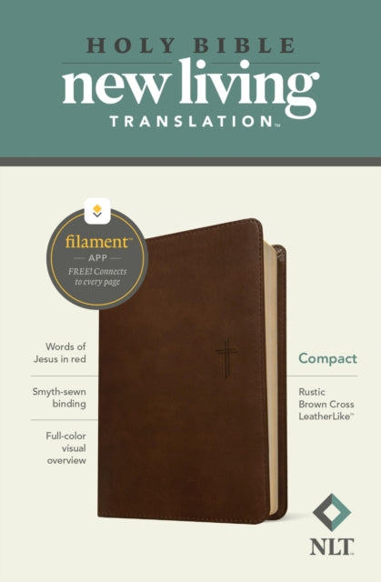 NLT Compact Bible, Filament Enabled Edition, Rustic Brown