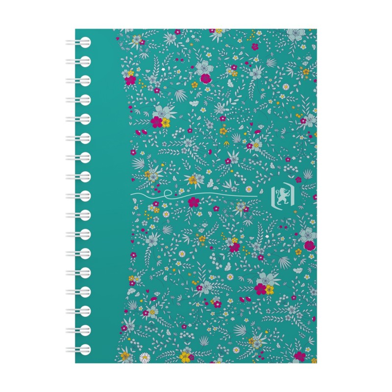 Beležka A6 s spiralo, Floral Soft Touch, karirasta, 50-listna, sortirane barve