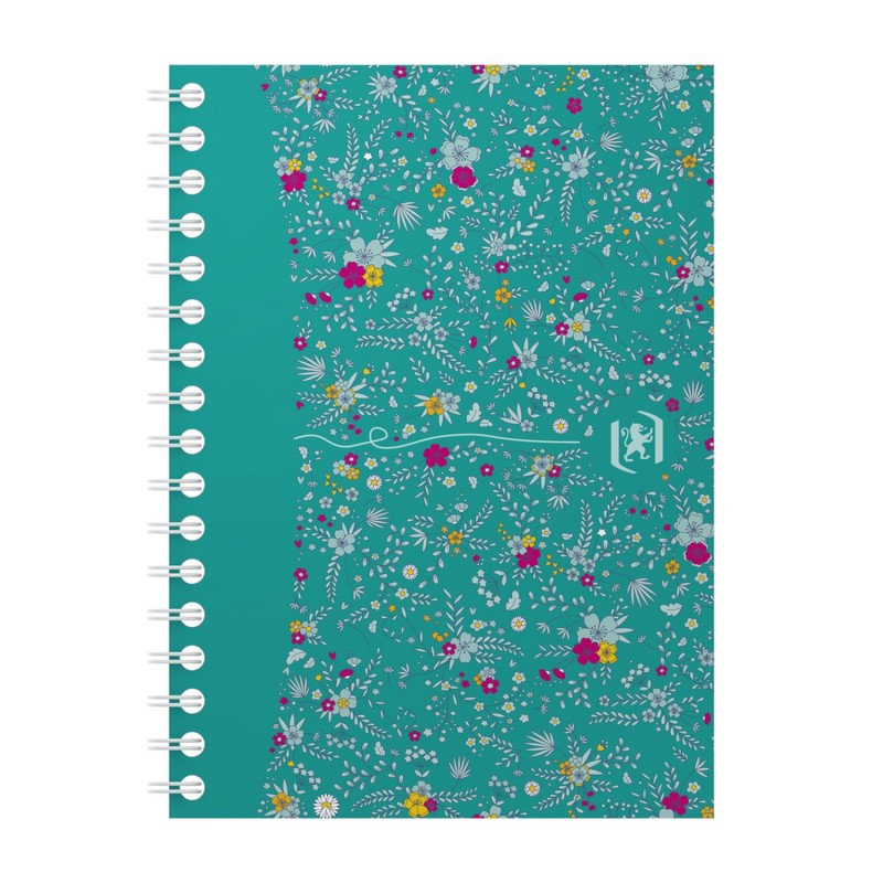 Zvezek B5 s spiralo, Floral Soft Touch, črtani, 60-listni, sortirane barve