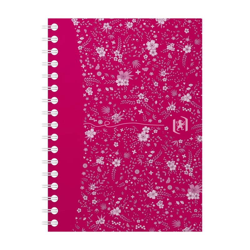 Zvezek B5 s spiralo, Floral Soft Touch, črtani, 60-listni, sortirane barve