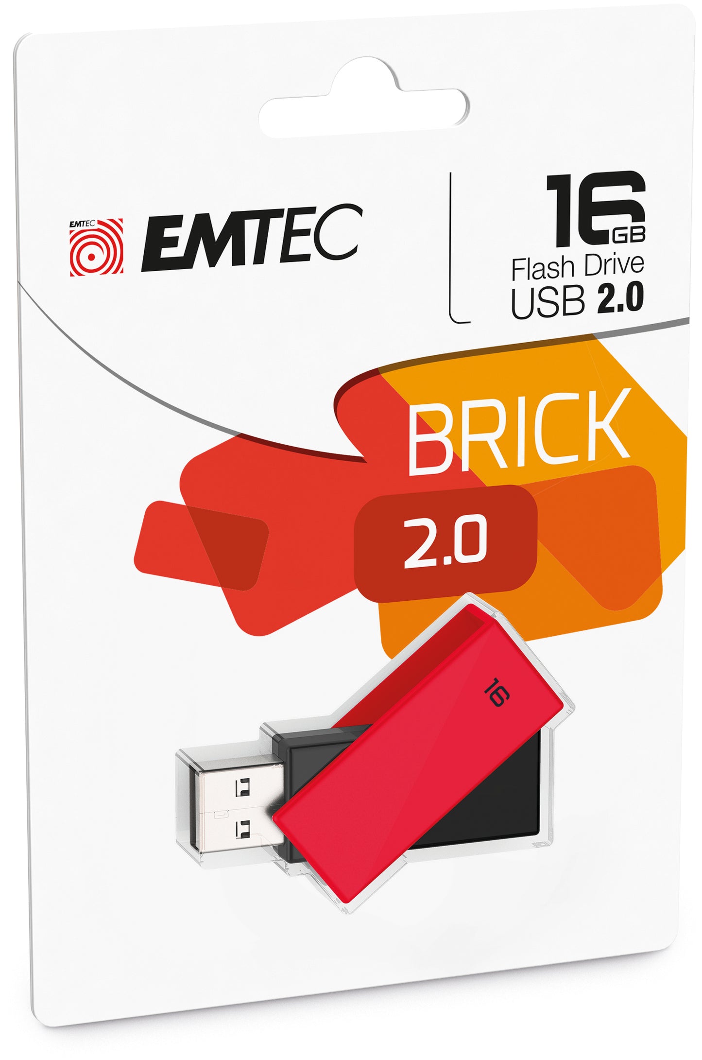 USB disk EMTEC 16GB Brick C350 rdeč