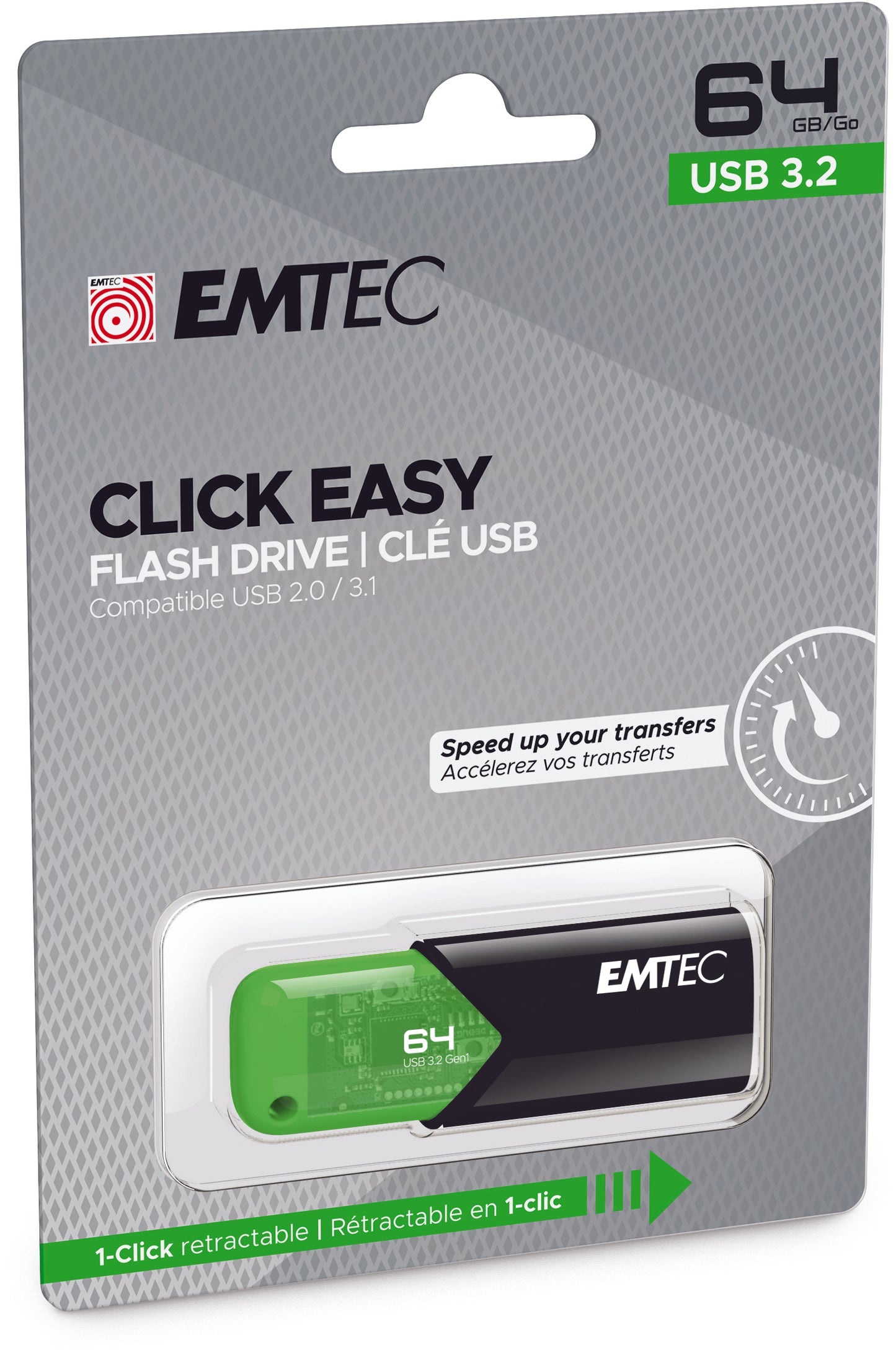 USB disk EMTEC 64GB, Zelen