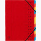 7 delna prešpan mapa z elastiko Exacompta, rdeča