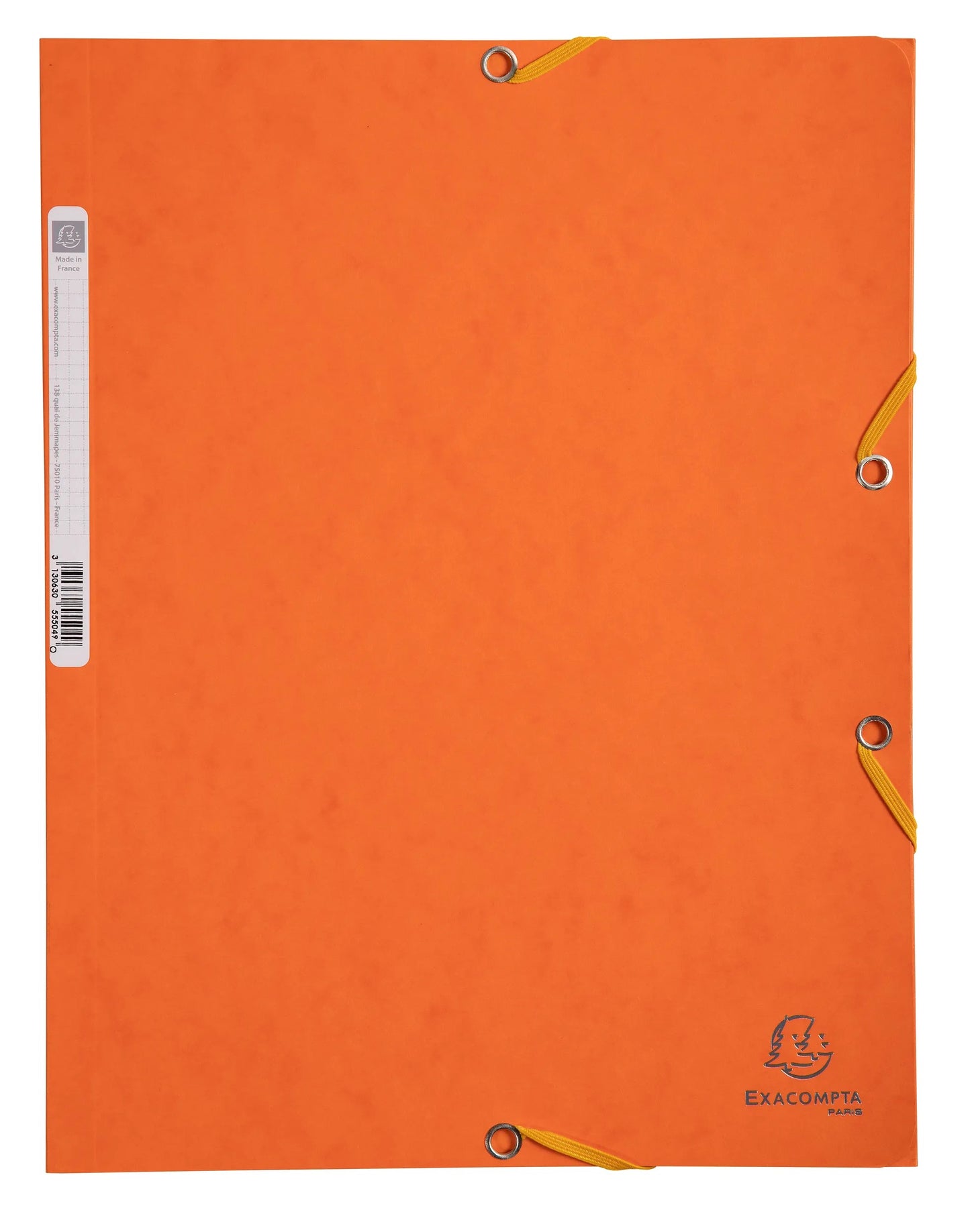 Mapa s klapo in elastiko Exacompta, A4, kartonska, oranžna