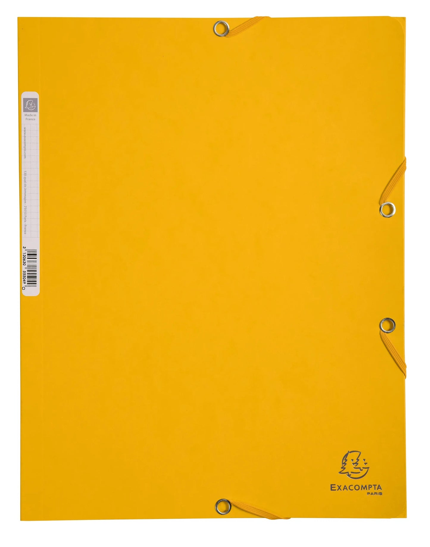 Mapa s klapo in elastiko Exacompta, A4, kartonska, rumena