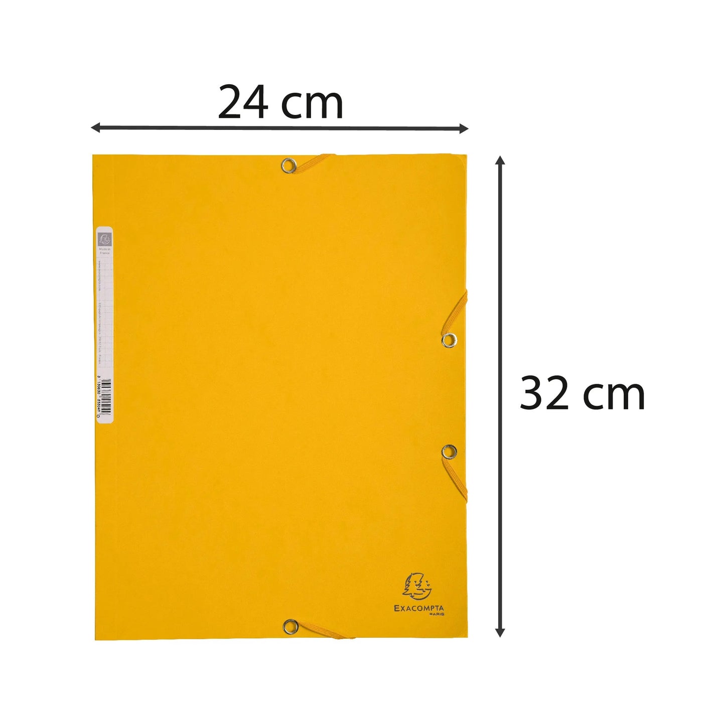 Mapa s klapo in elastiko Exacompta, A4, kartonska, rumena