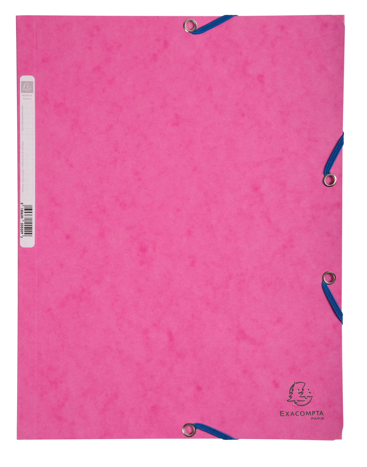 Mapa s klapo in elastiko Exacompta, A4, kartonska, roza