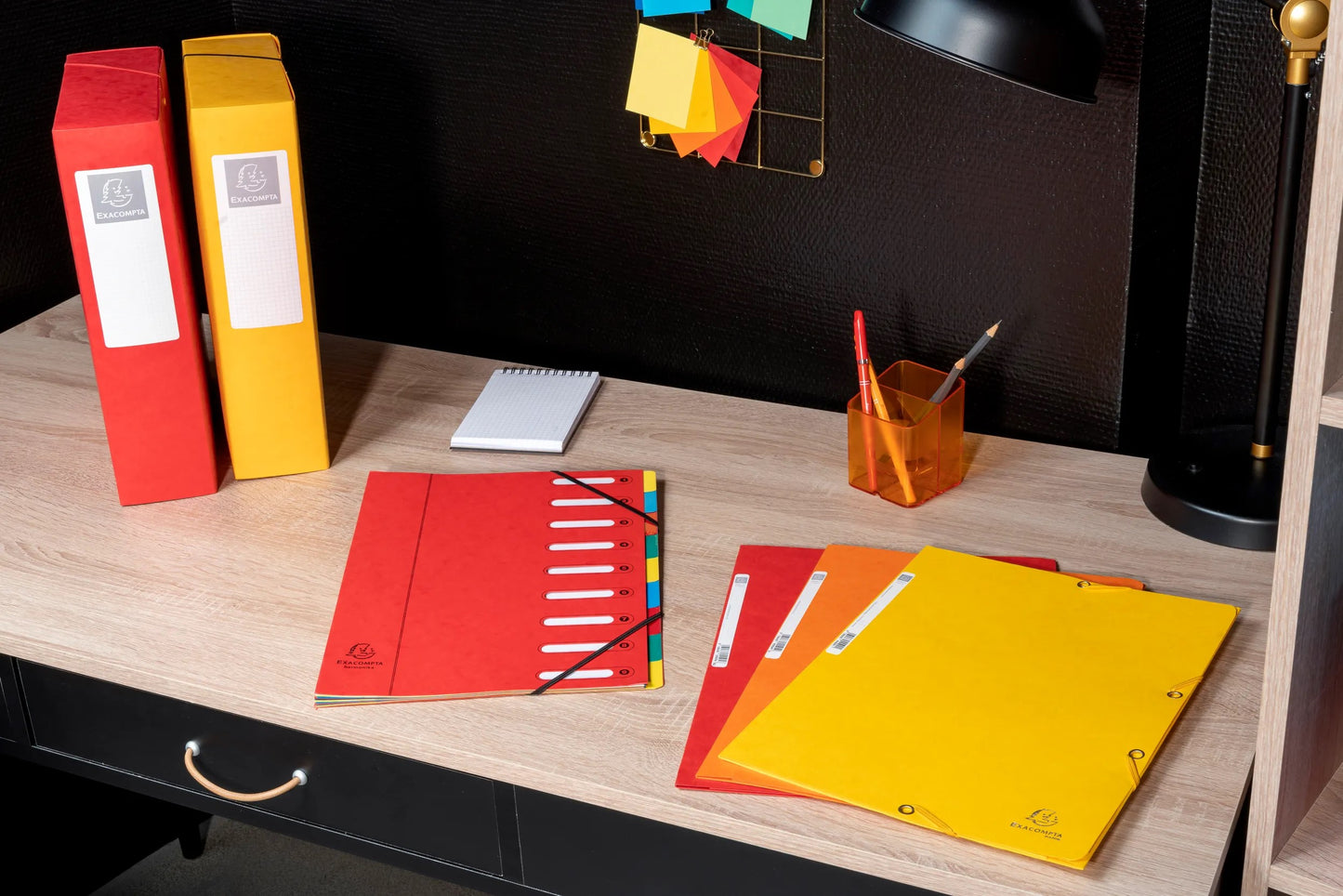 Mapa s klapo in elastiko Exacompta, A4, kartonska, siva