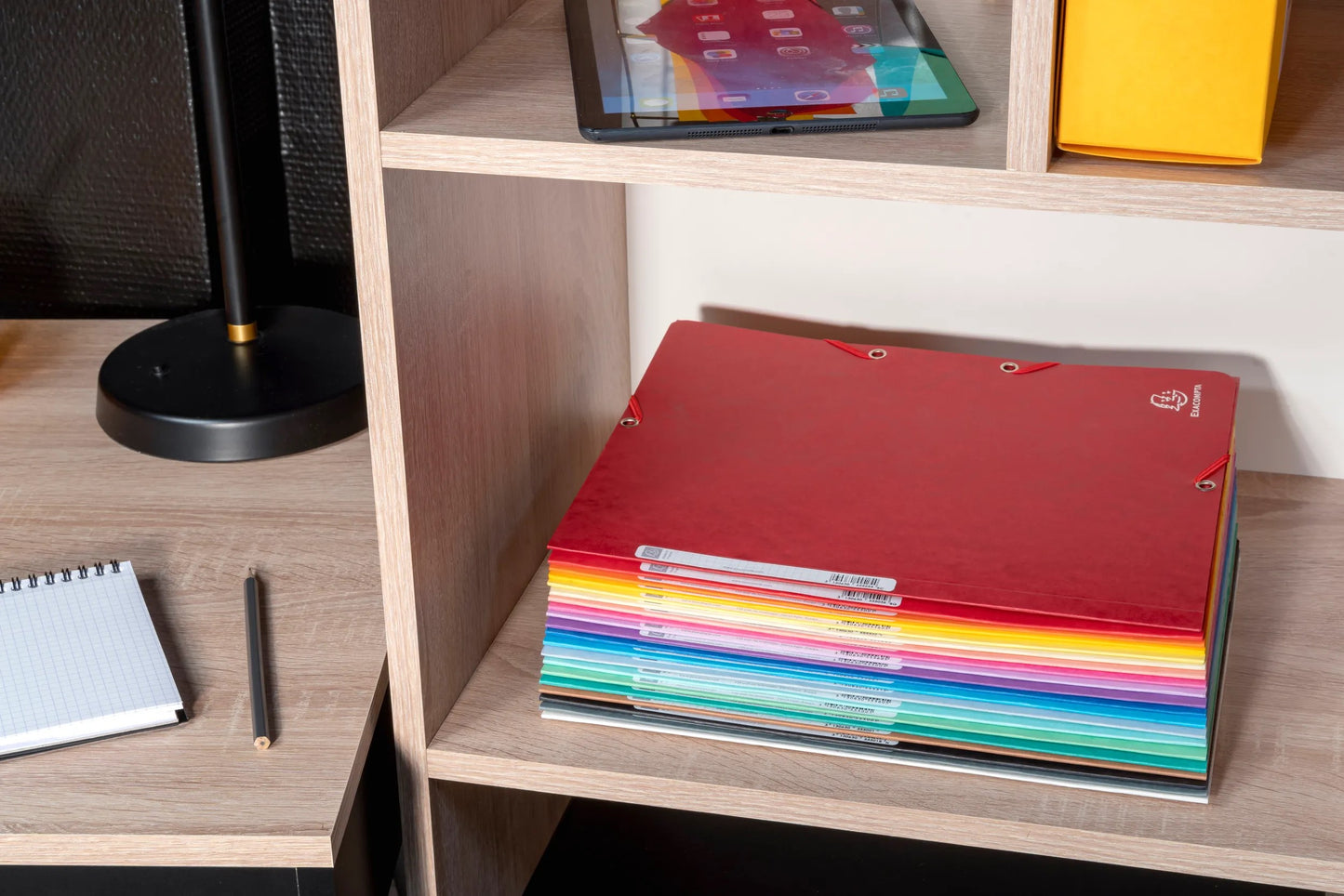 Mapa s klapo in elastiko Exacompta, A4, kartonska, siva