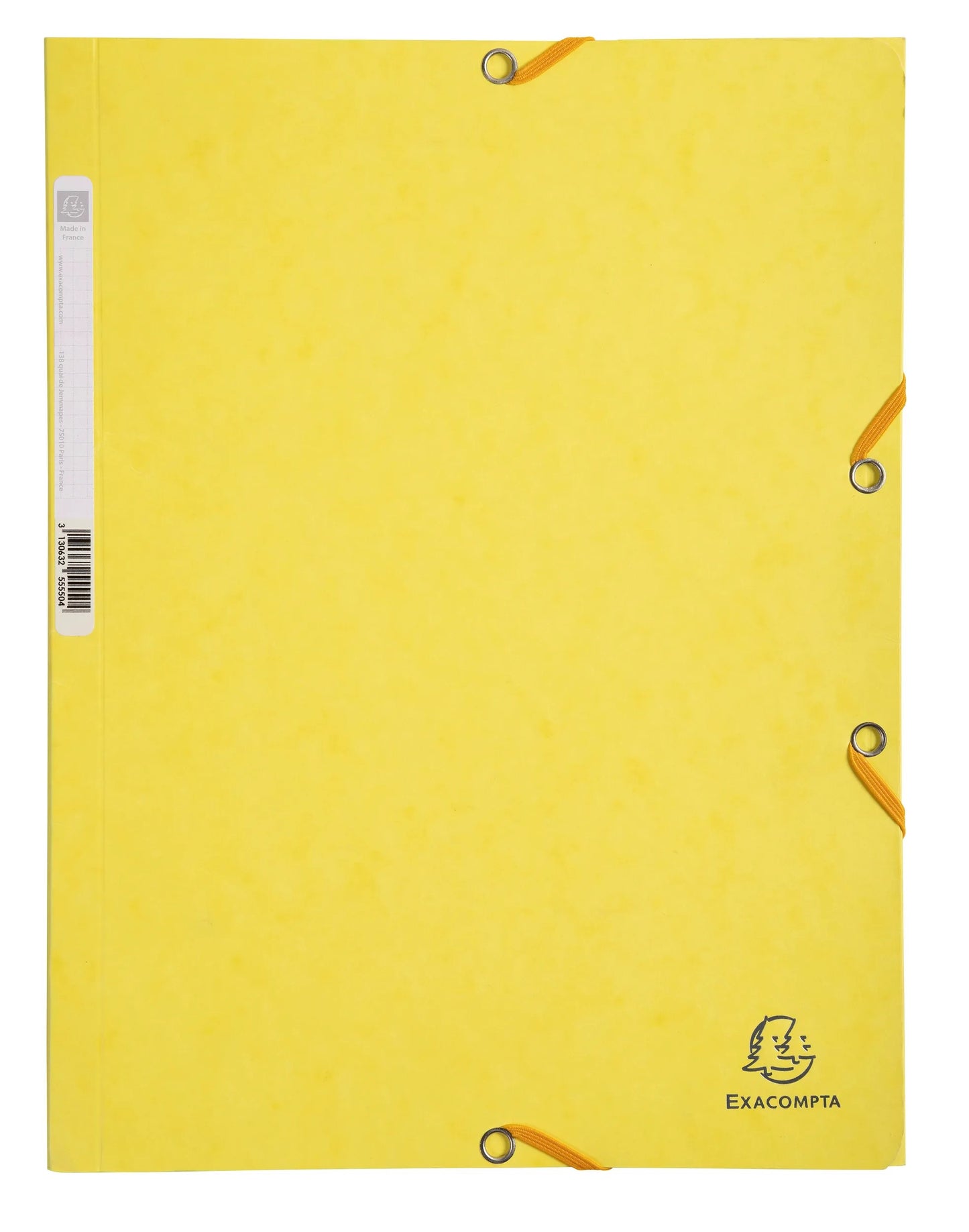 Mapa s klapo in elastiko Exacompta, A4, kartonska, citronsko rumena