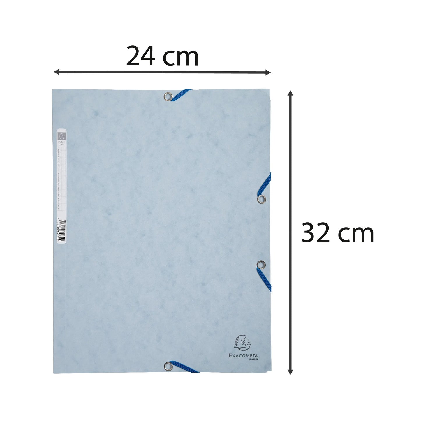 Mapa s klapo in elastiko Exacompta, A4, kartonska, siva