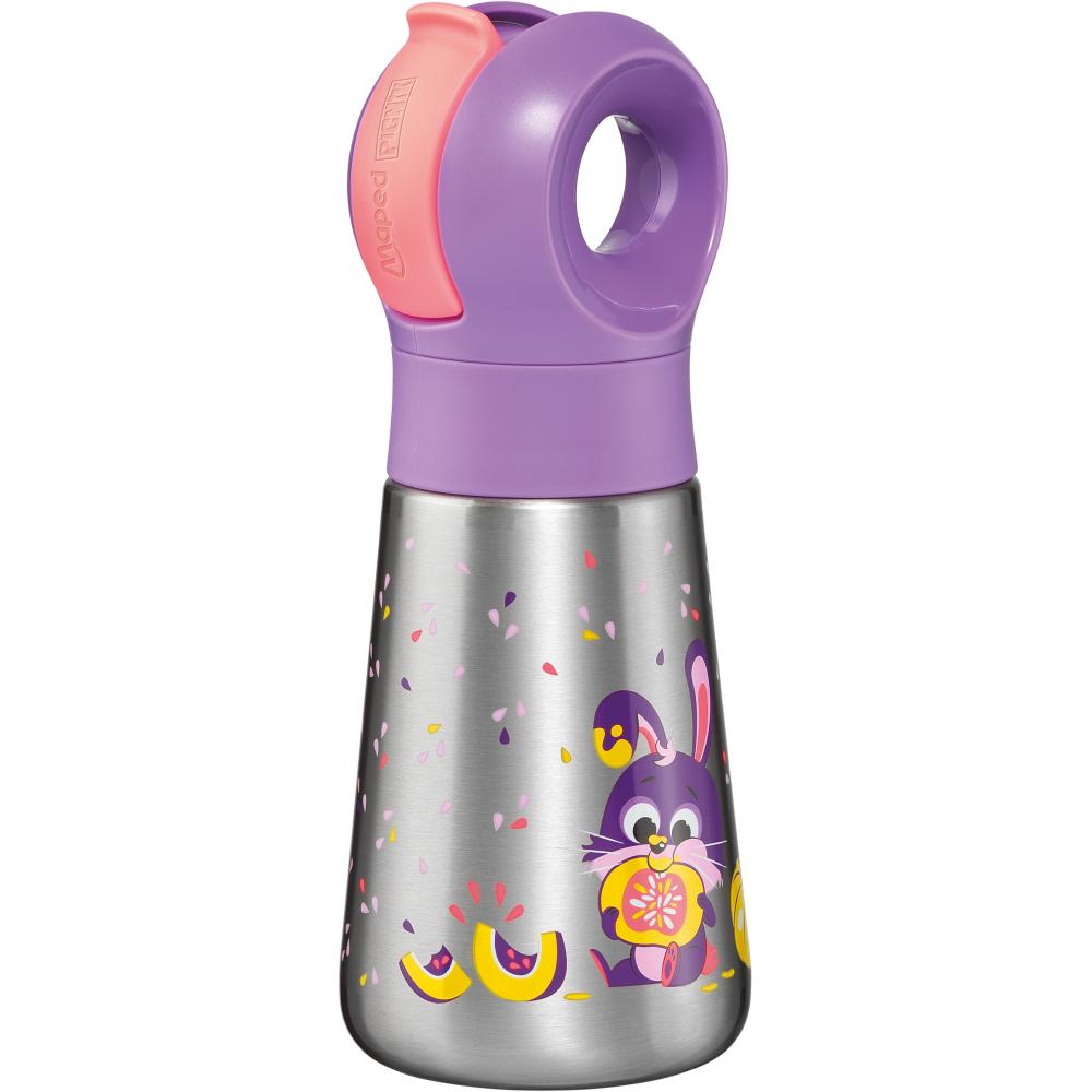 Kovinska steklenica za otroke Maped, Zajček, 350 ml