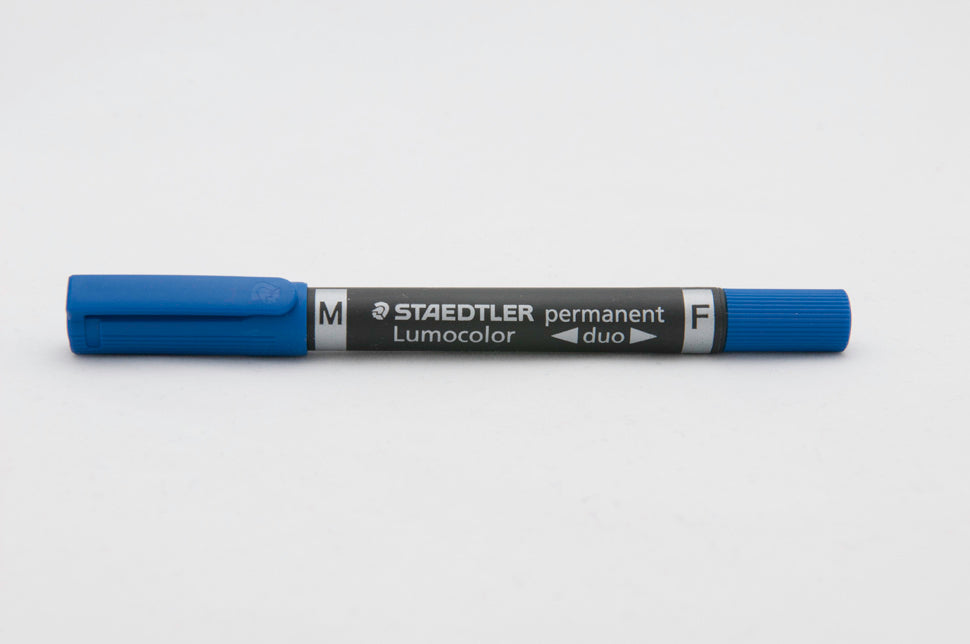 Permanentni marker Staedtler Lumocolor 348-3, moder duo