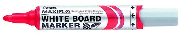 Marker za bele table Pentel MWL5M Maxiflo, rdeč