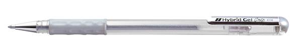 Roler Pentel Metallic K118 GRIP, srebrn