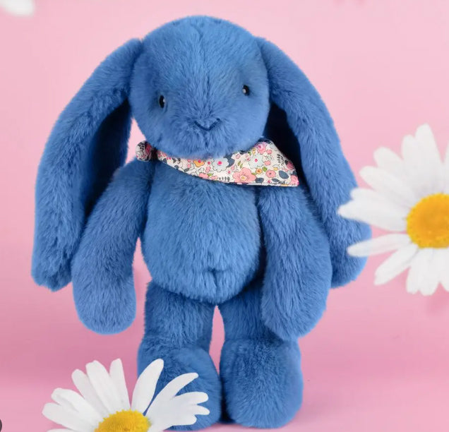 Plišasta igrača Zajec DouDou, 35 cm, moder