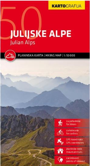 Julijske Alpe 1:50.000 (Planinska karta)