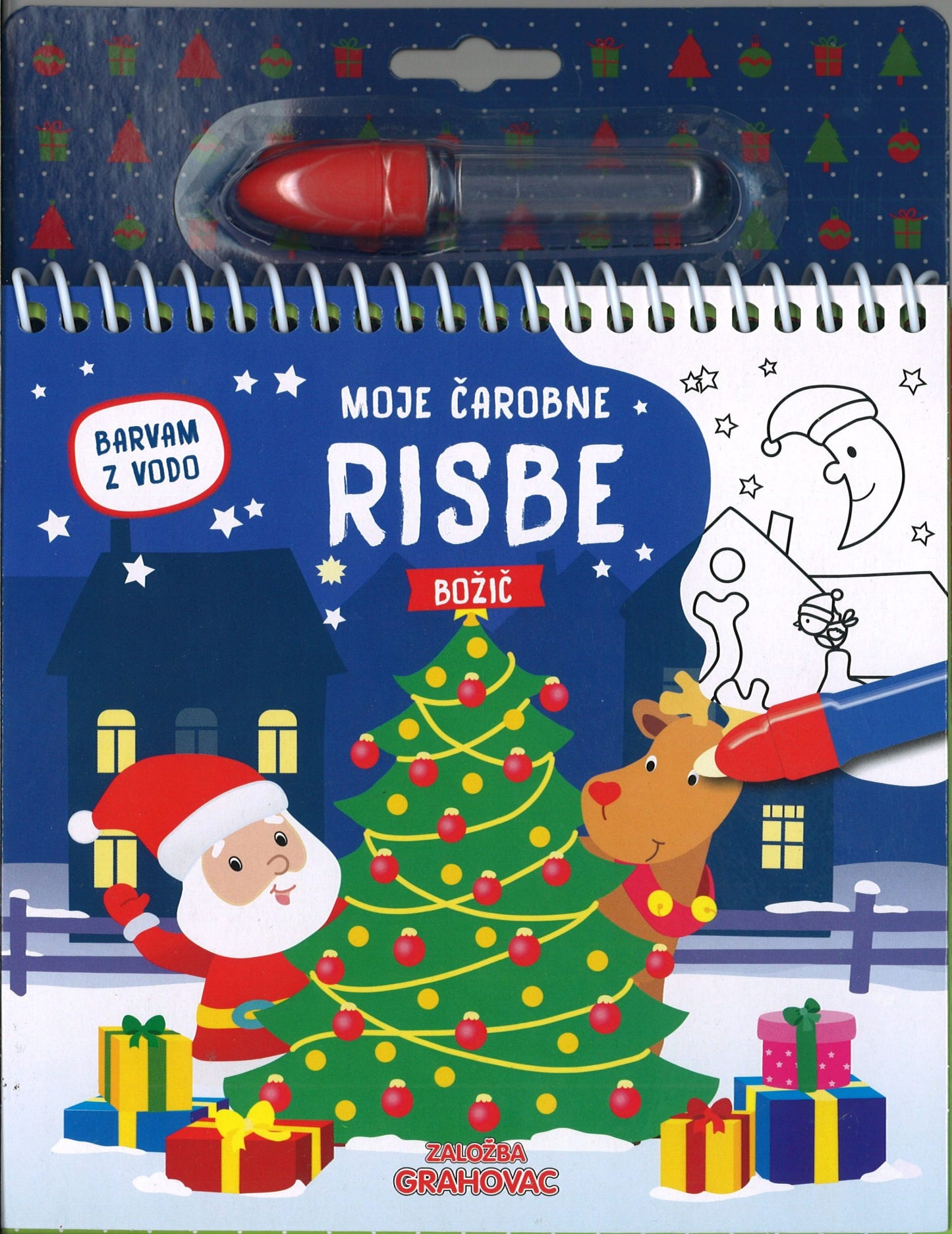 Moje čarobne risbe: Samorogi (barvam z vodo)