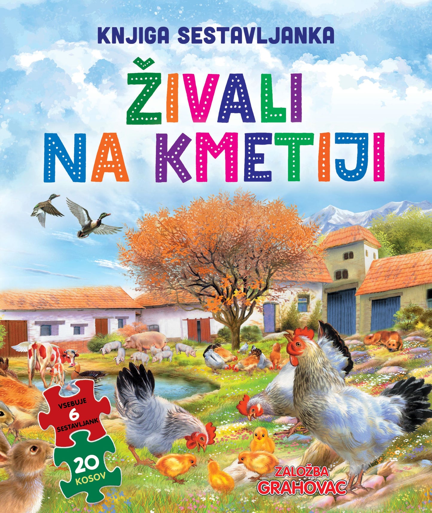 Živali na kmetiji (Knjiga sestavljanka)