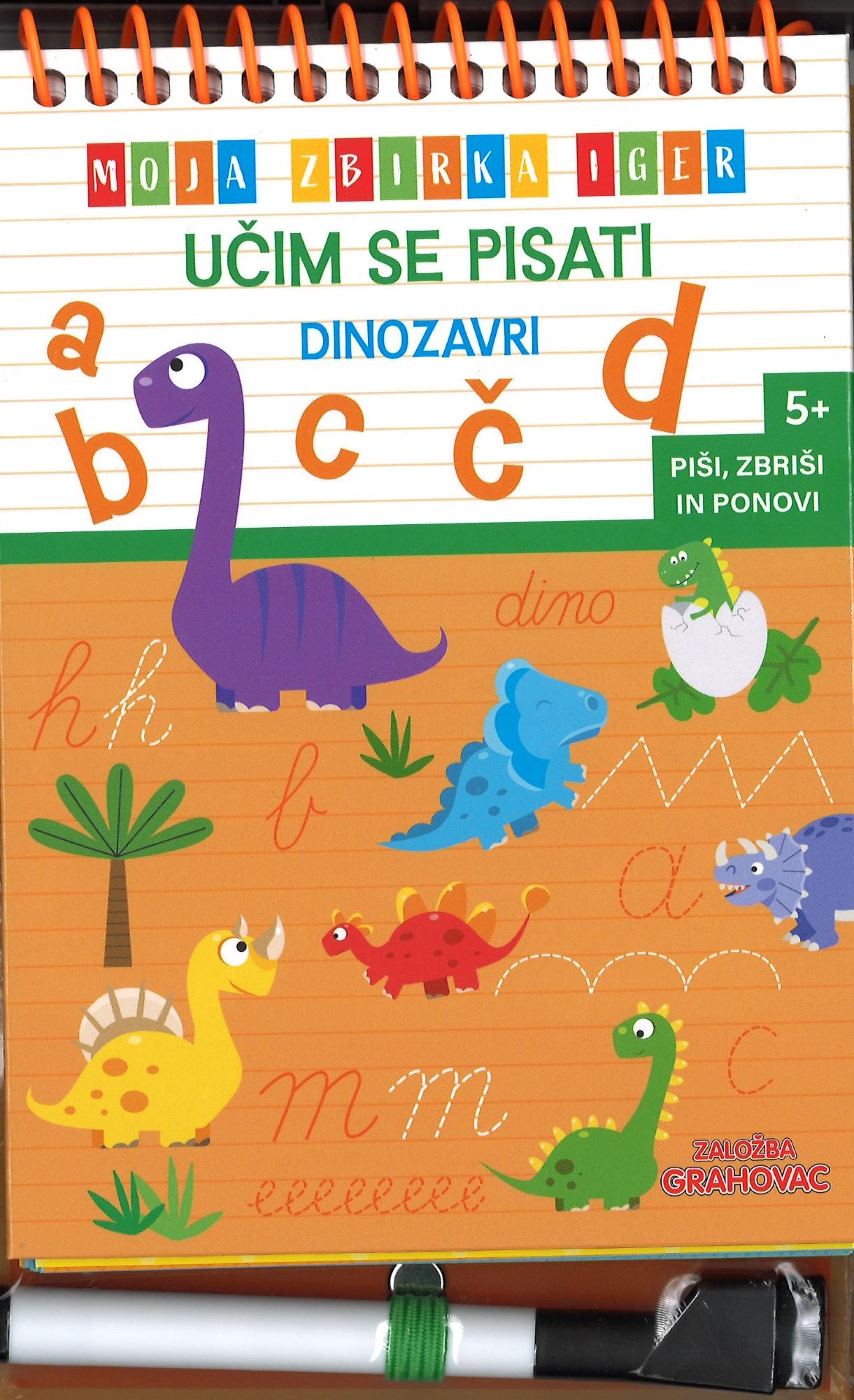 Učim se pisati: Dinozavri (5+)