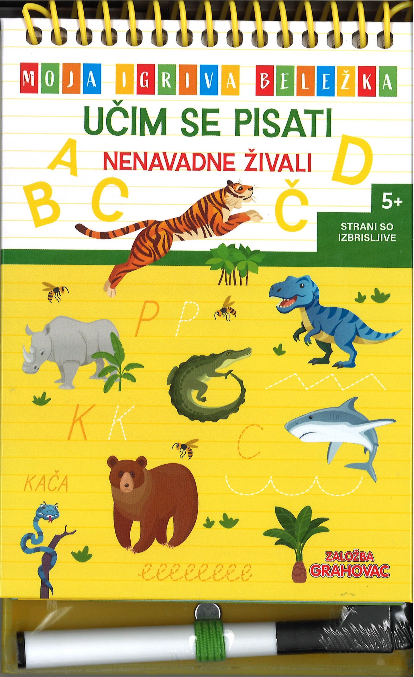 Učim se pisati: Nenavadne živali (5+)