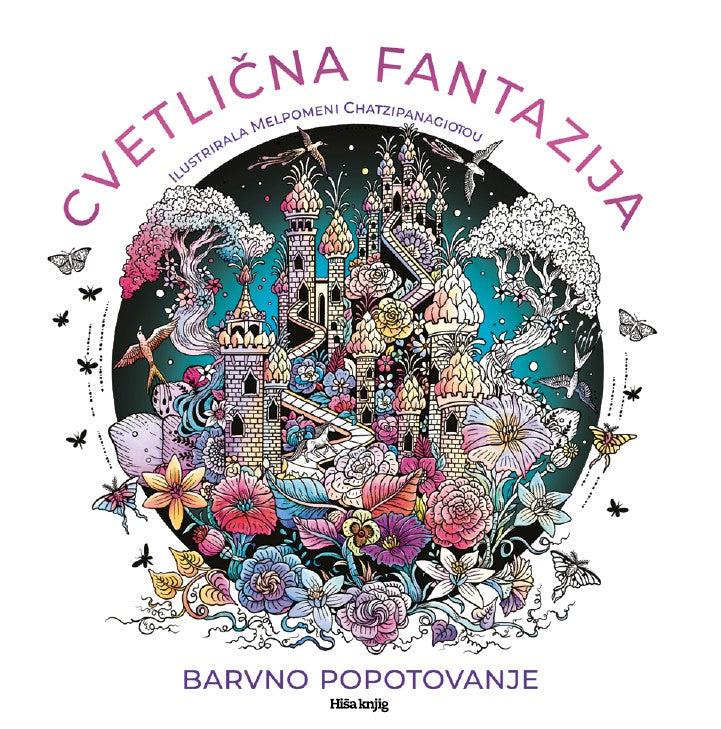 Cvetlična fantazija (pobarvanka za odrasle)