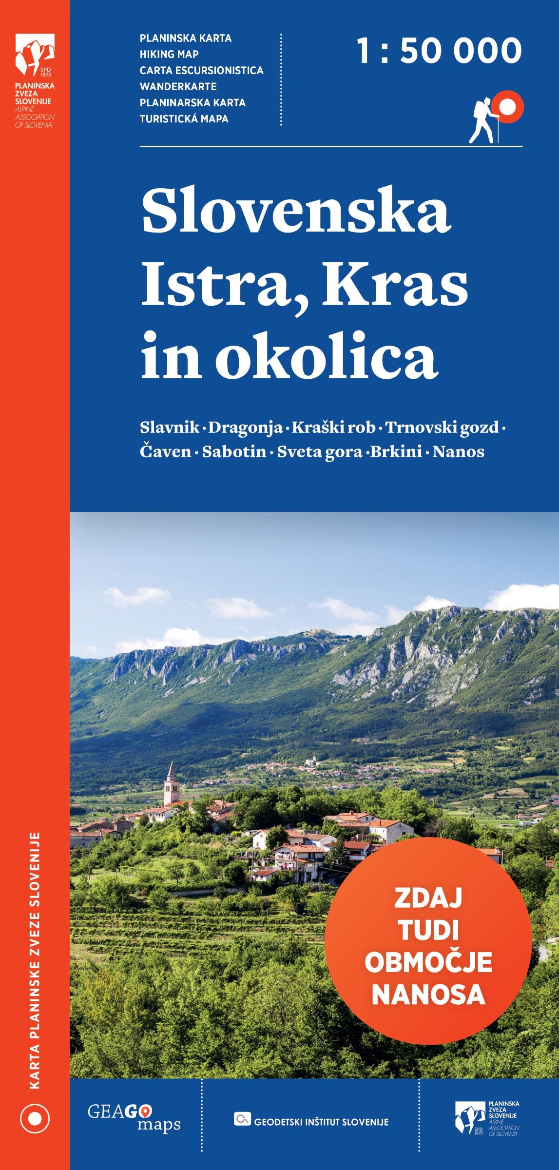 SLOVENSKA ISTRA, KRAS IN OKOLICA PZS 1:50.000
