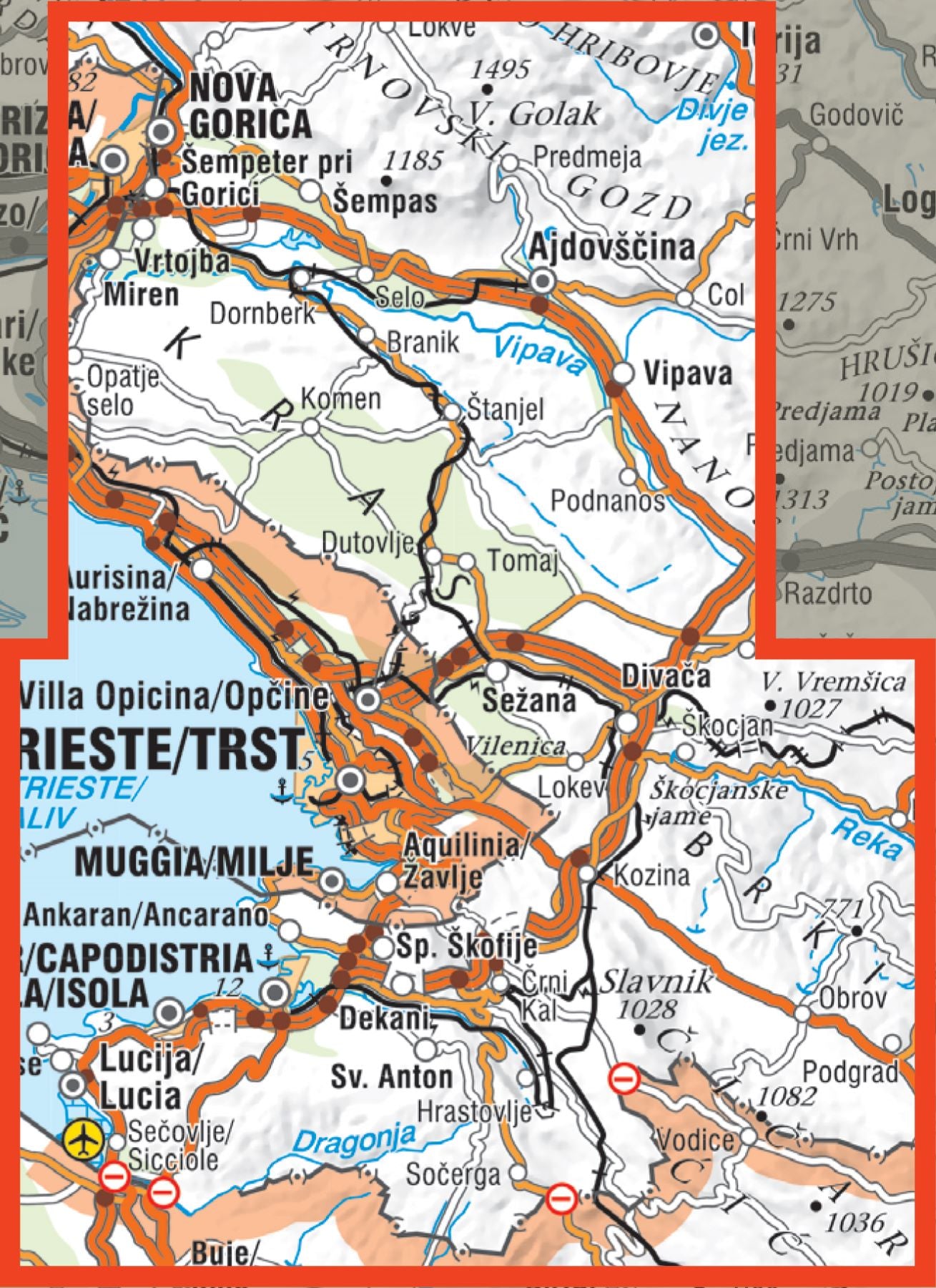 Slovenska Istra, Kras in okolica 1 : 50 000