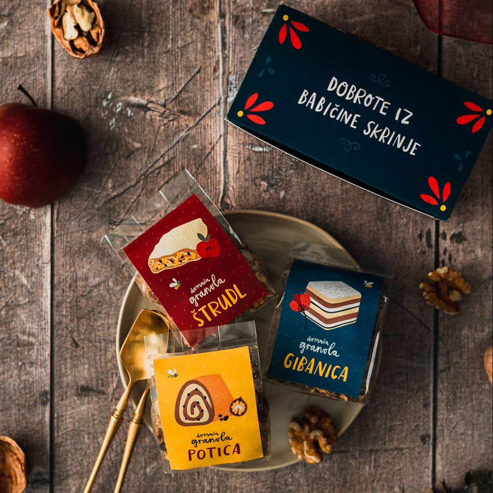 Set granol Fruštek DOBROTE IZ BABIČINE SKRINJE, 3x50g