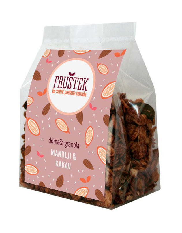 Granola Fruštek MANDLJI IN KAKAV, mini, 60g
