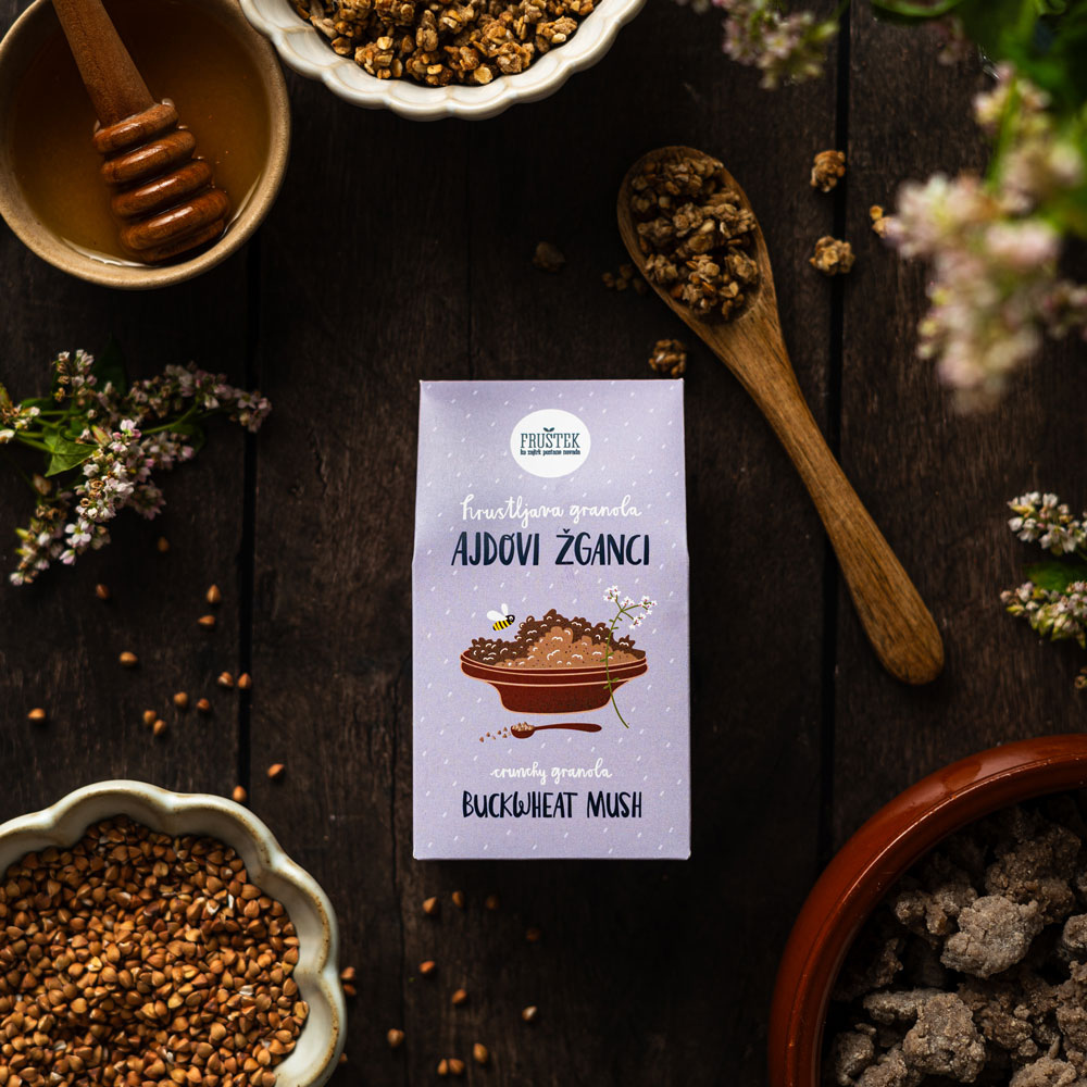 Granola Fruštek AJDOVI ŽGANCI, mini, 80g, v škatlici