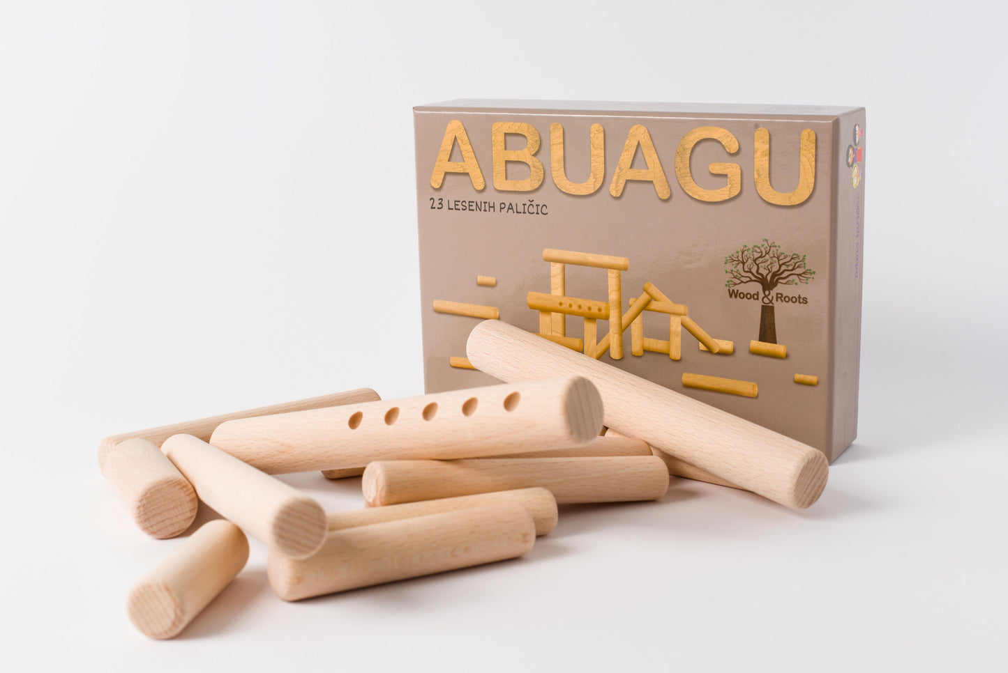 Igra Abuagu (23 lesenih paličic za sestavljanje)