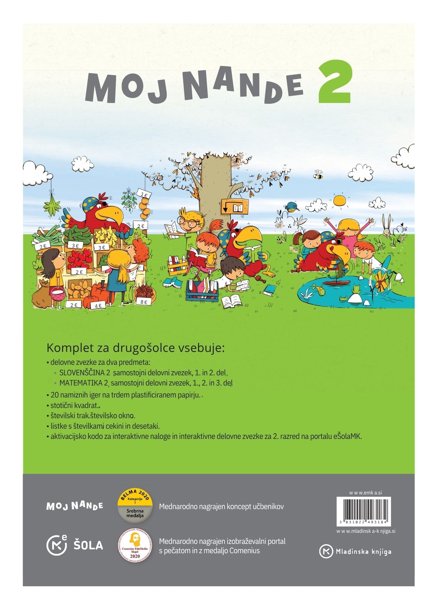 MOJ NANDE 2 KOMPLET (SLO, MAT, KODA, TAB.IGR.)