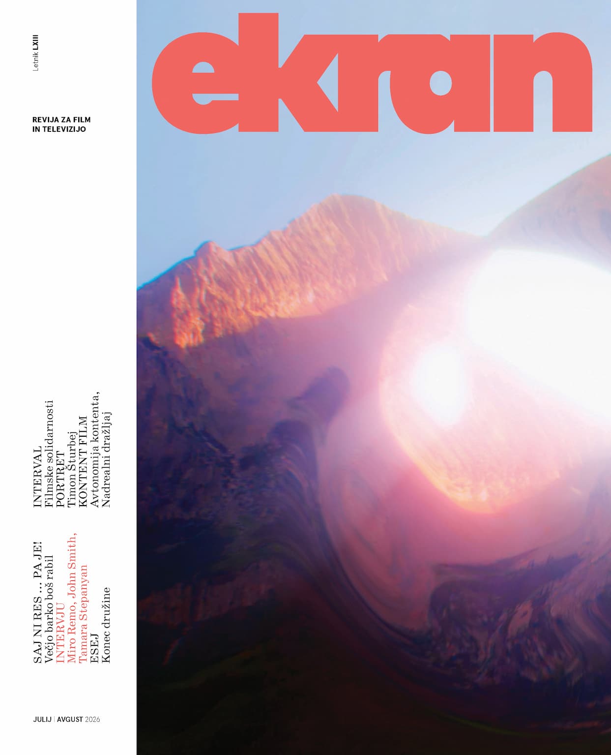 Revija EKRAN, julij/avgust 2026