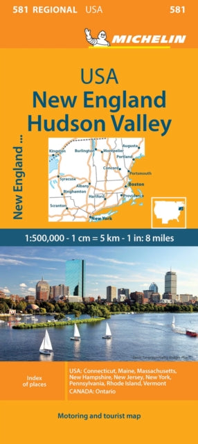 New England, Hudson Valley - Michelin Regional Map 581