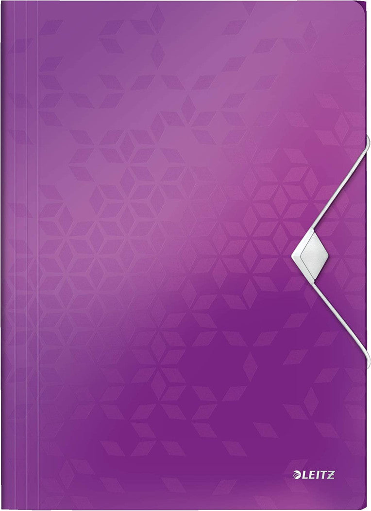 Mapa A4 PP s klapo in elastiko Leitz Wow, vijolična