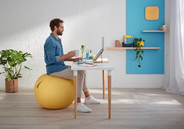 Žoga za sedenje Leitz Ergo Cosy Active, rumena