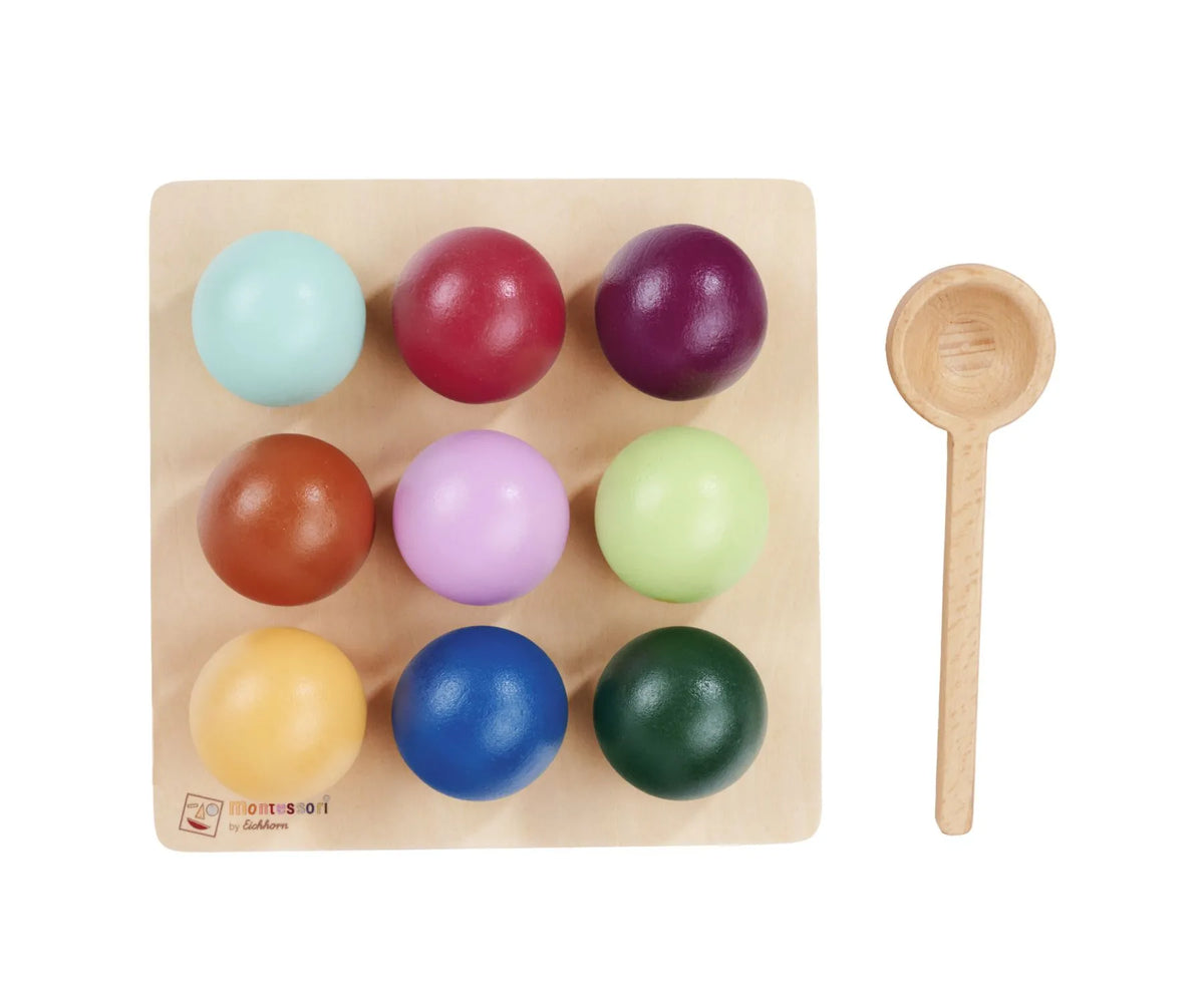 Montessori igra sortiranja kroglic – Eichhorn