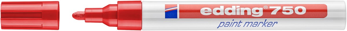 Marker Edding E-750 2-4mm, rdeč