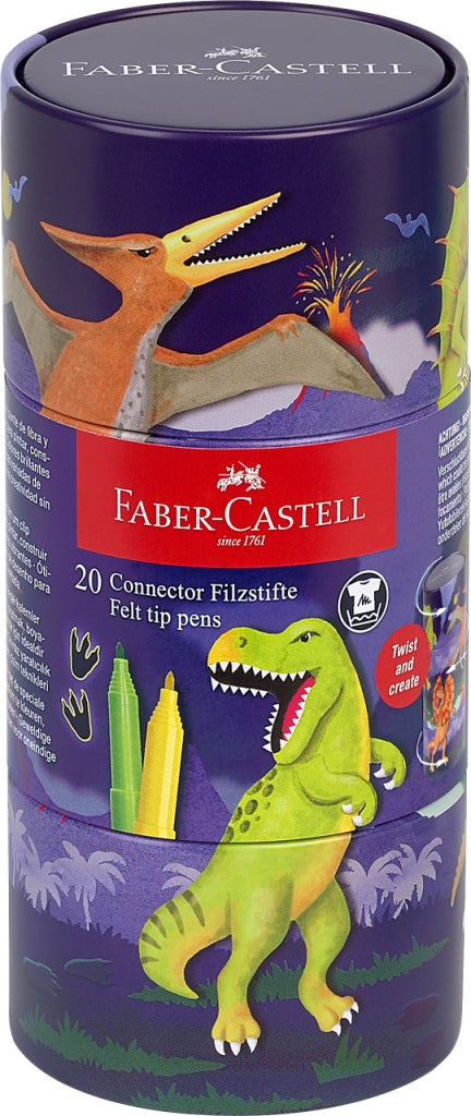 Flomastri Faber-Castell Connect Dino, v tulcu, 20/1