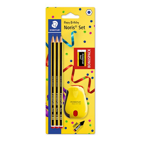 Svinčnik Staedtler Noris HB 3/1 z radirko in Twist šilčkom